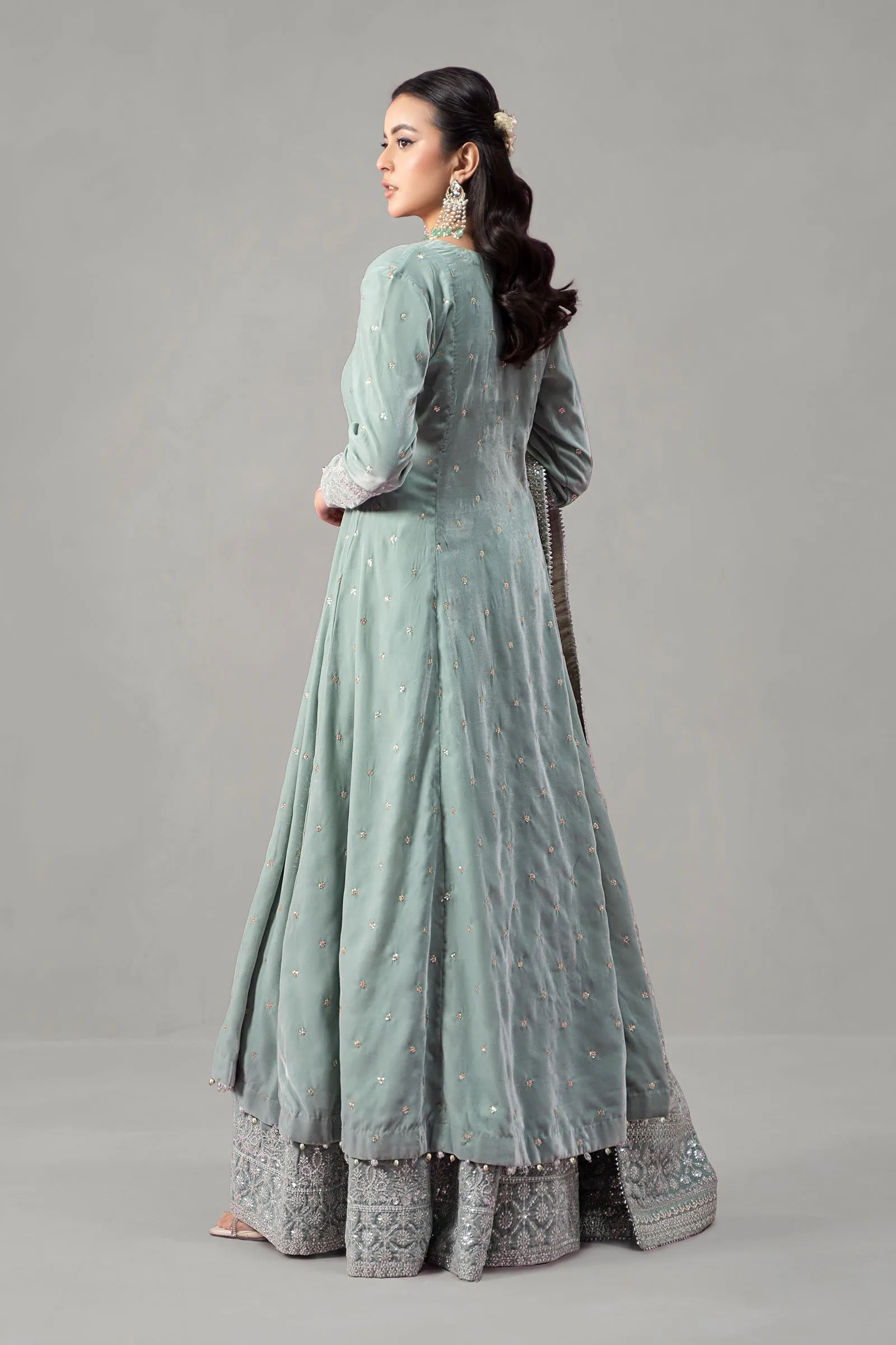 3 Piece Embroidered Velvet Suit | SF-W24-12