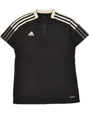 ADIDAS Womens Aeroready T-Shirt Top UK 12/14 Medium Black Cotton