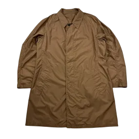 Aquascutum Orange Checked Collared Nylon Trench Coat - Large