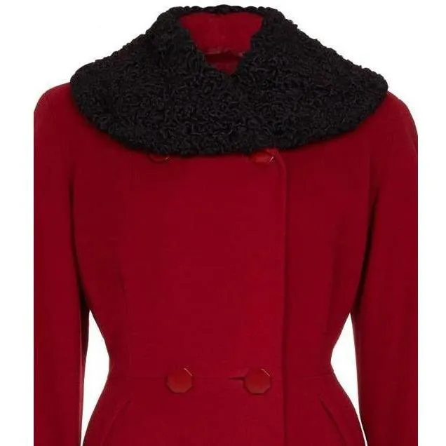 ARCHIVE - 1940s Red Wool Coat