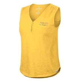 ASU CC Ladies Henley Tank GLD