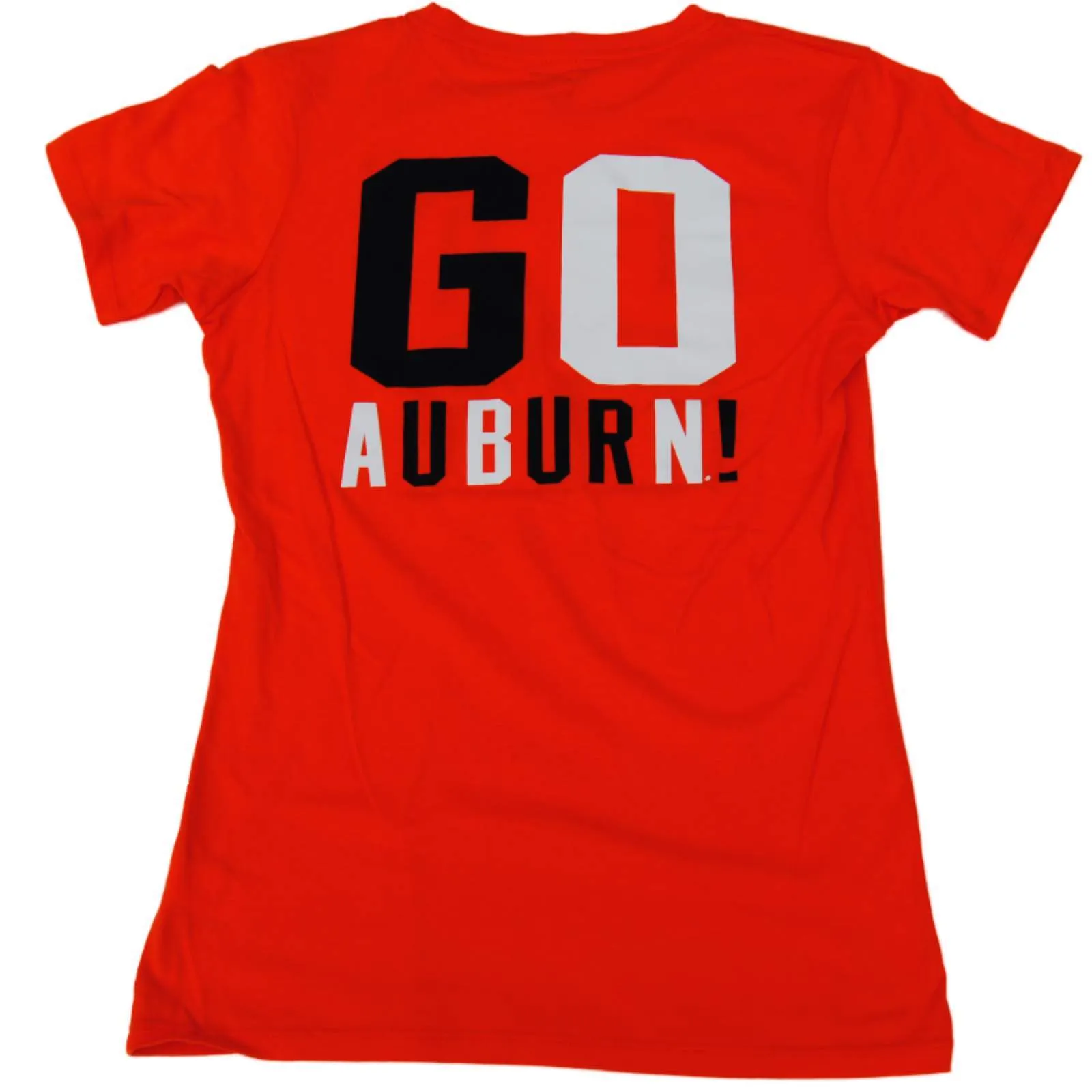 Auburn Tigers Champion Women Orange "Go Auburn" Short Sleeve T-Shirt (M)