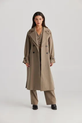 Aurora Trench Coat - Pebble