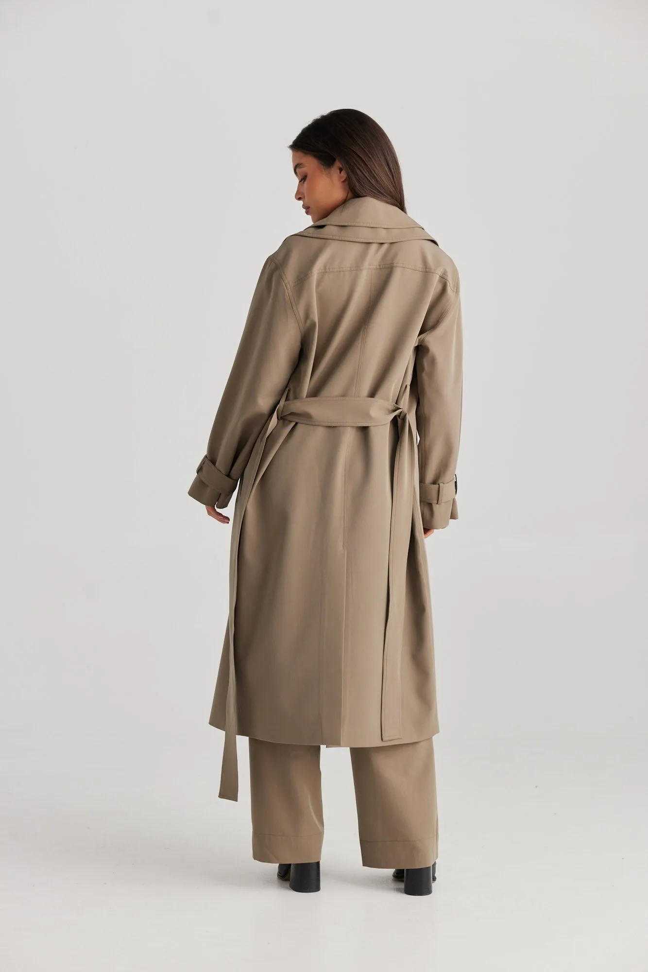 Aurora Trench Coat - Pebble