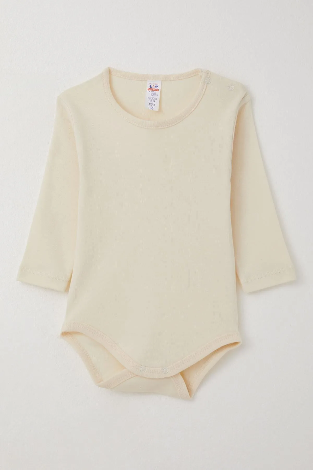 BRE Breeze Baby Boy Bodysuit 3-Piece Set Cute Bunny Embroidered 4 Months Year, Beige - Valenciennes