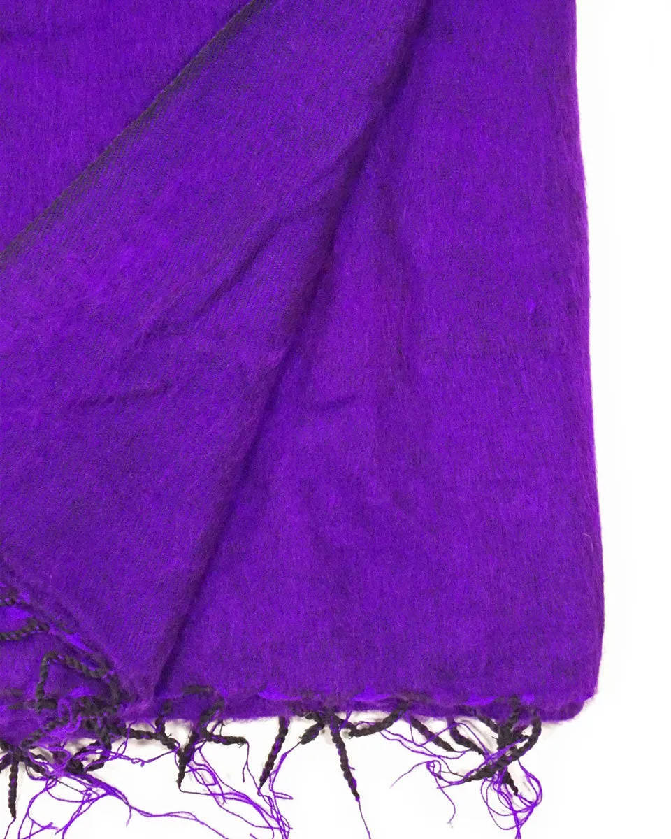 Brushed Woven Blanket in Purple