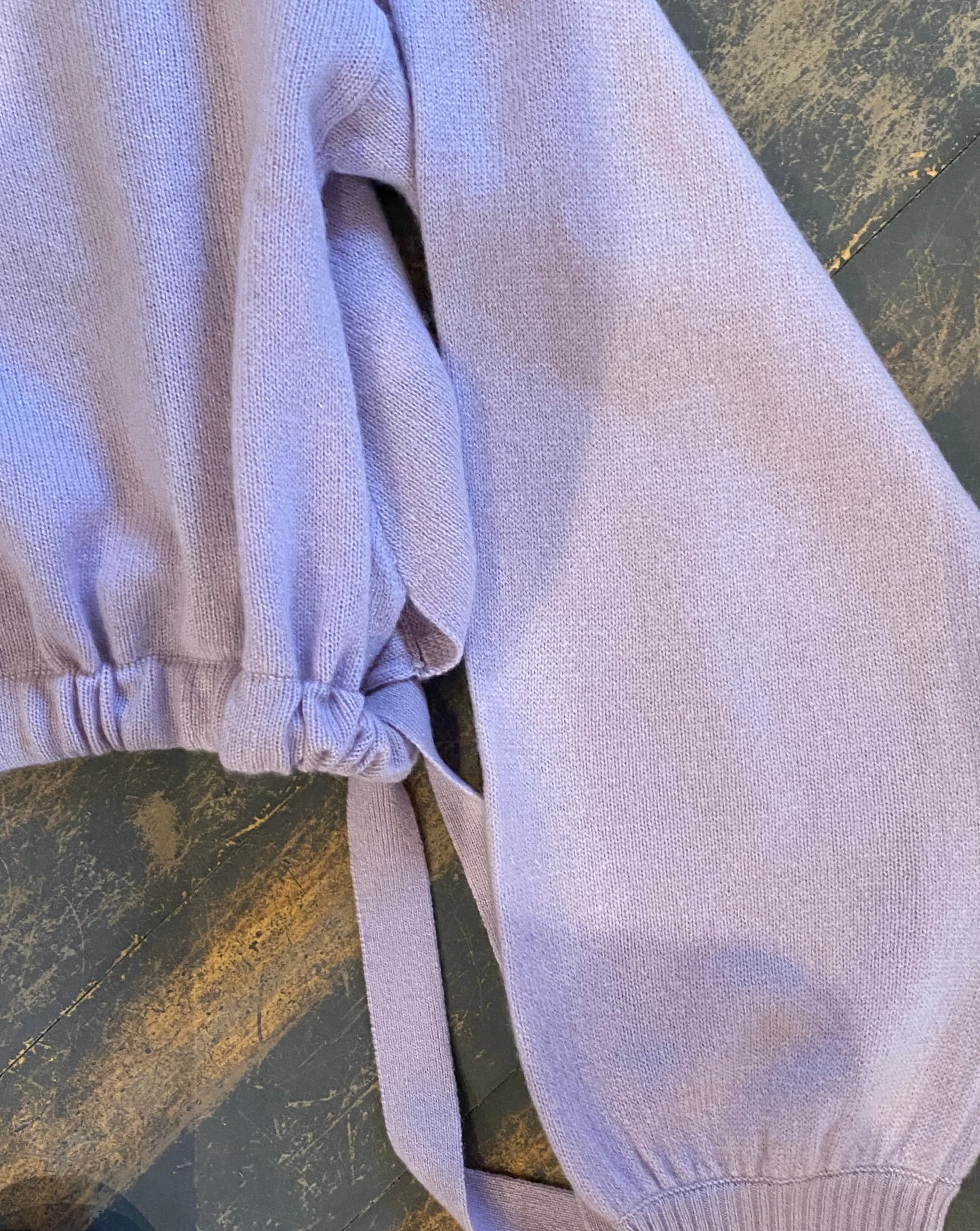 Cloud Cashmere Cropped Sweater | Lavender Sky