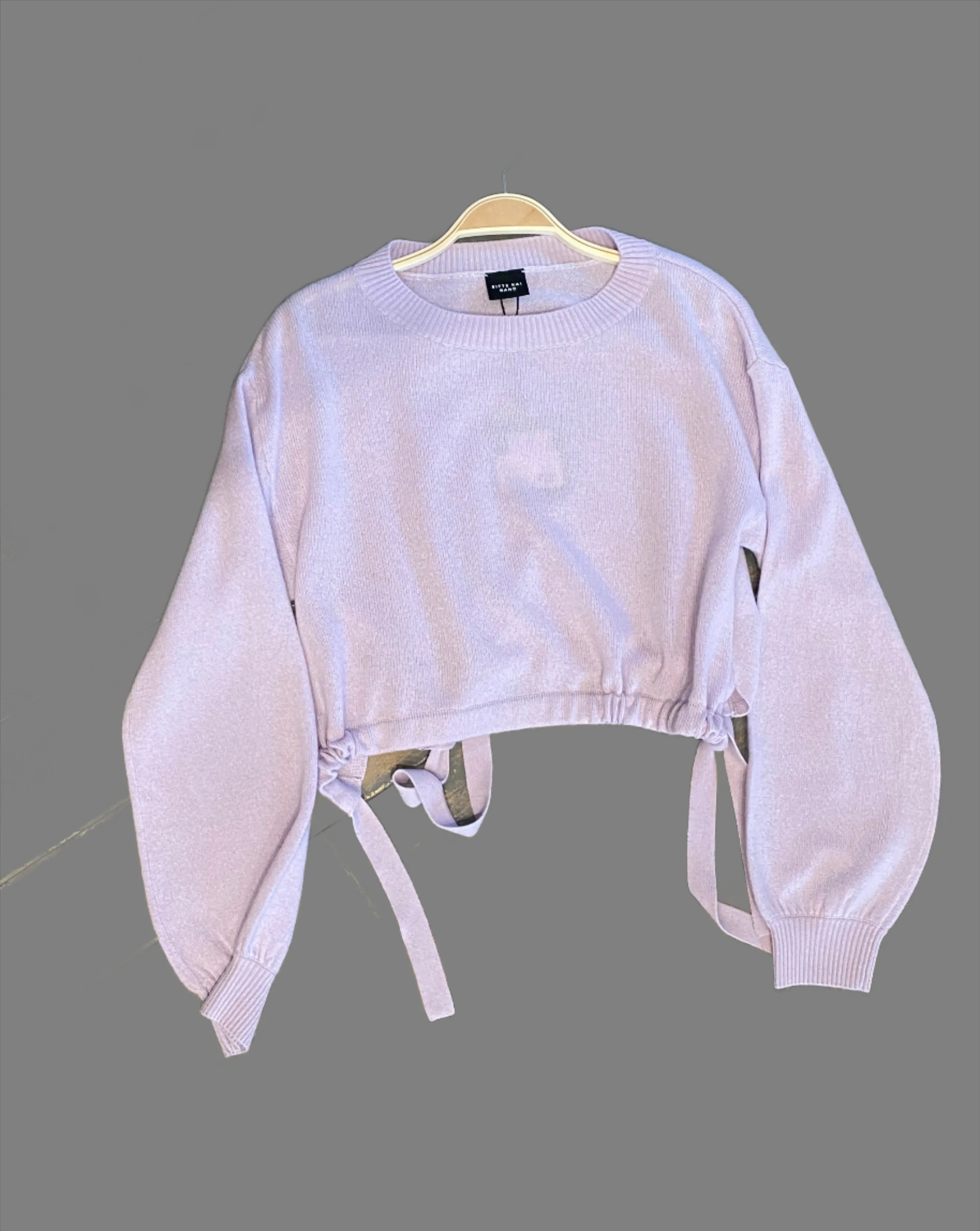 Cloud Cashmere Cropped Sweater | Lavender Sky