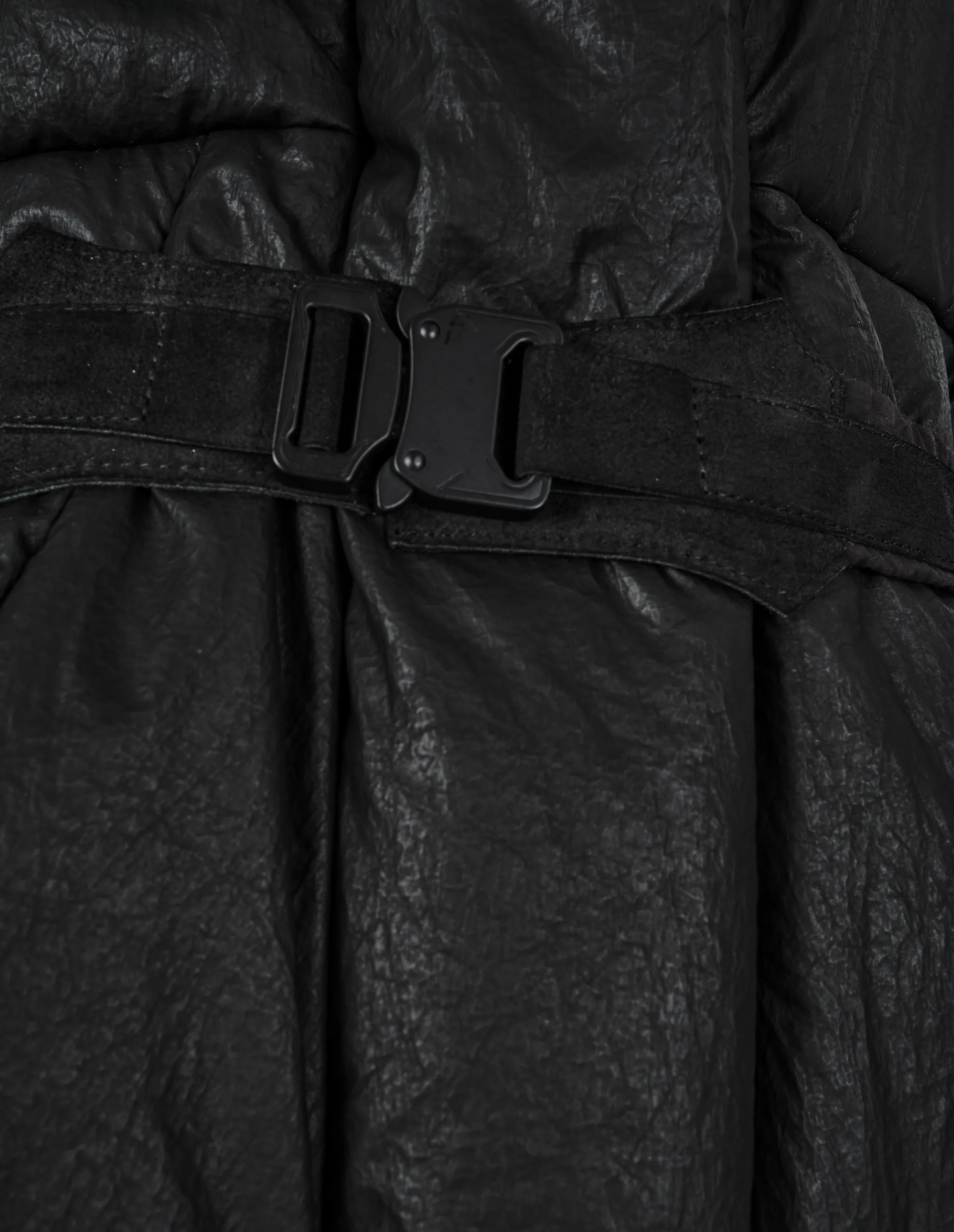 Coated Padded Hooded Coat