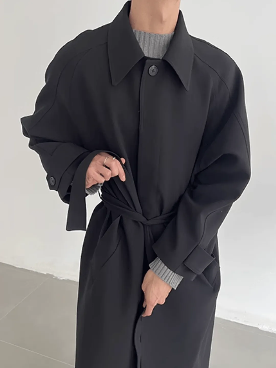 [COLN]  The lushness long trench coat na770