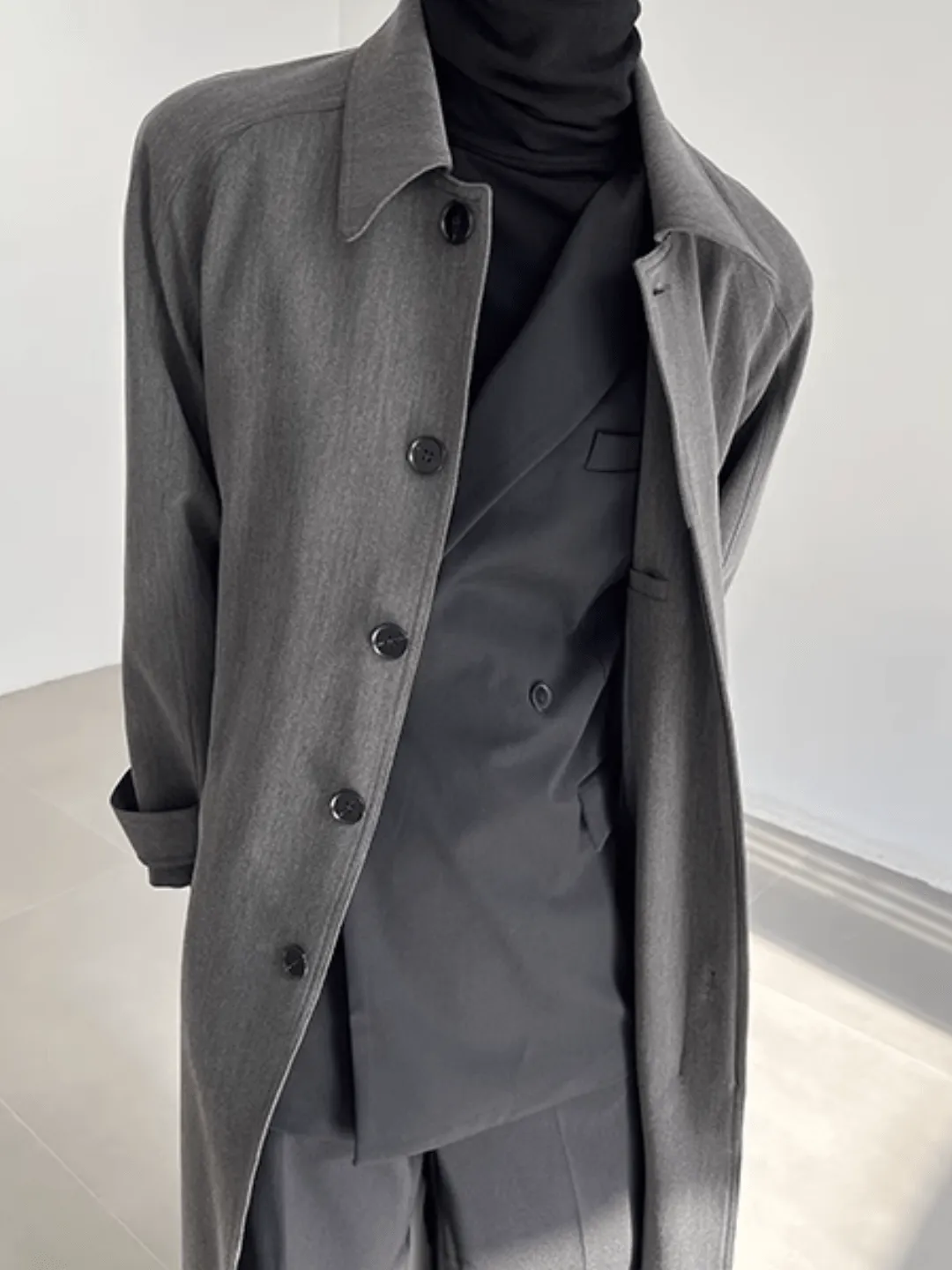 [COLN]  The lushness long trench coat na770