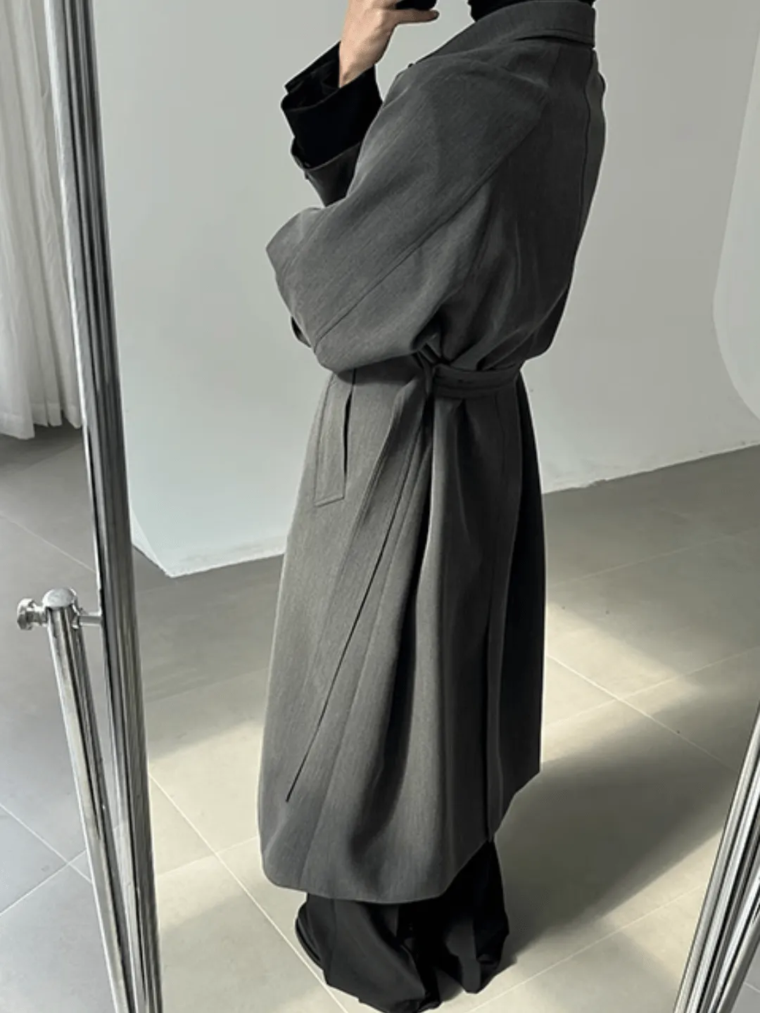 [COLN]  The lushness long trench coat na770