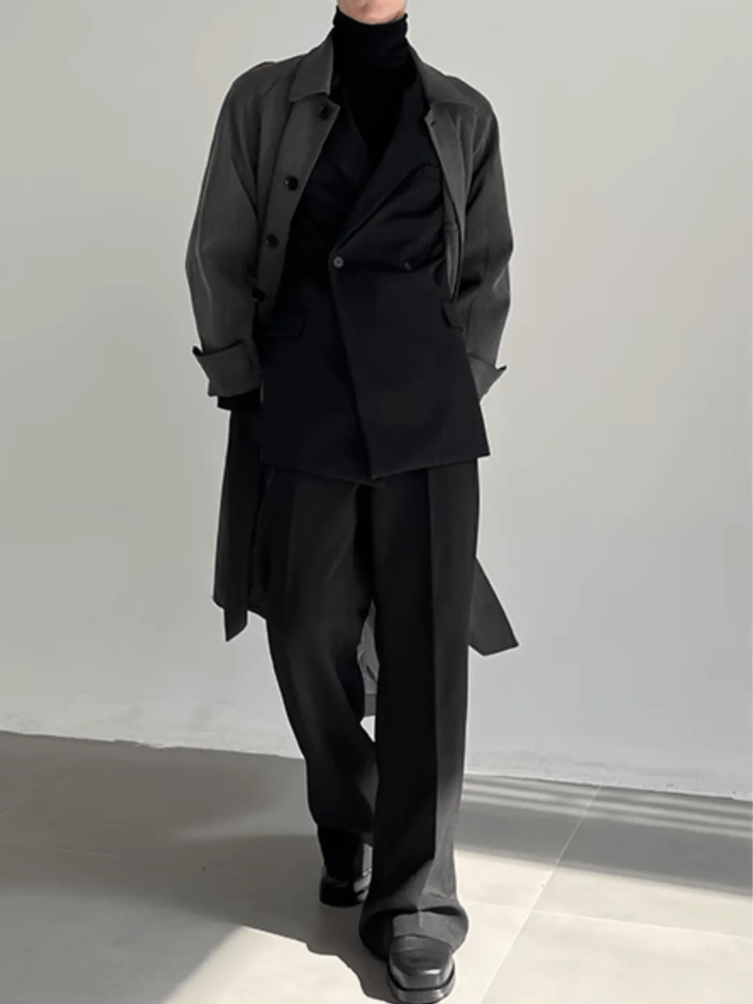 [COLN]  The lushness long trench coat na770