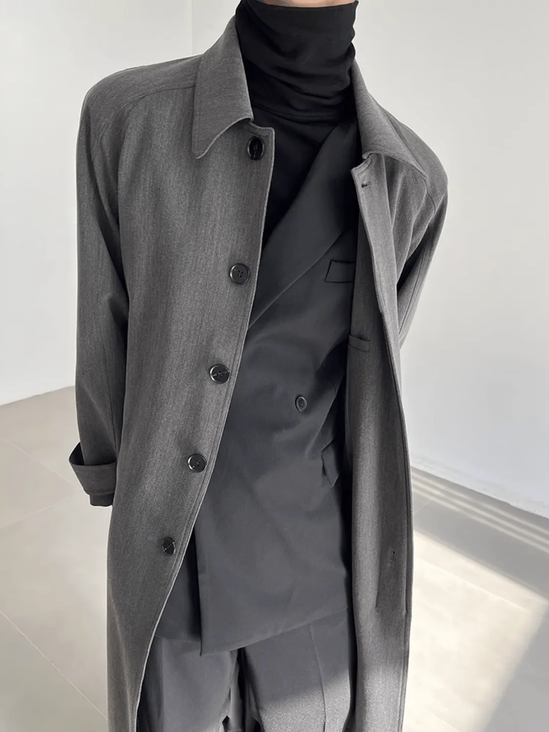 [COLN]  The lushness long trench coat na770