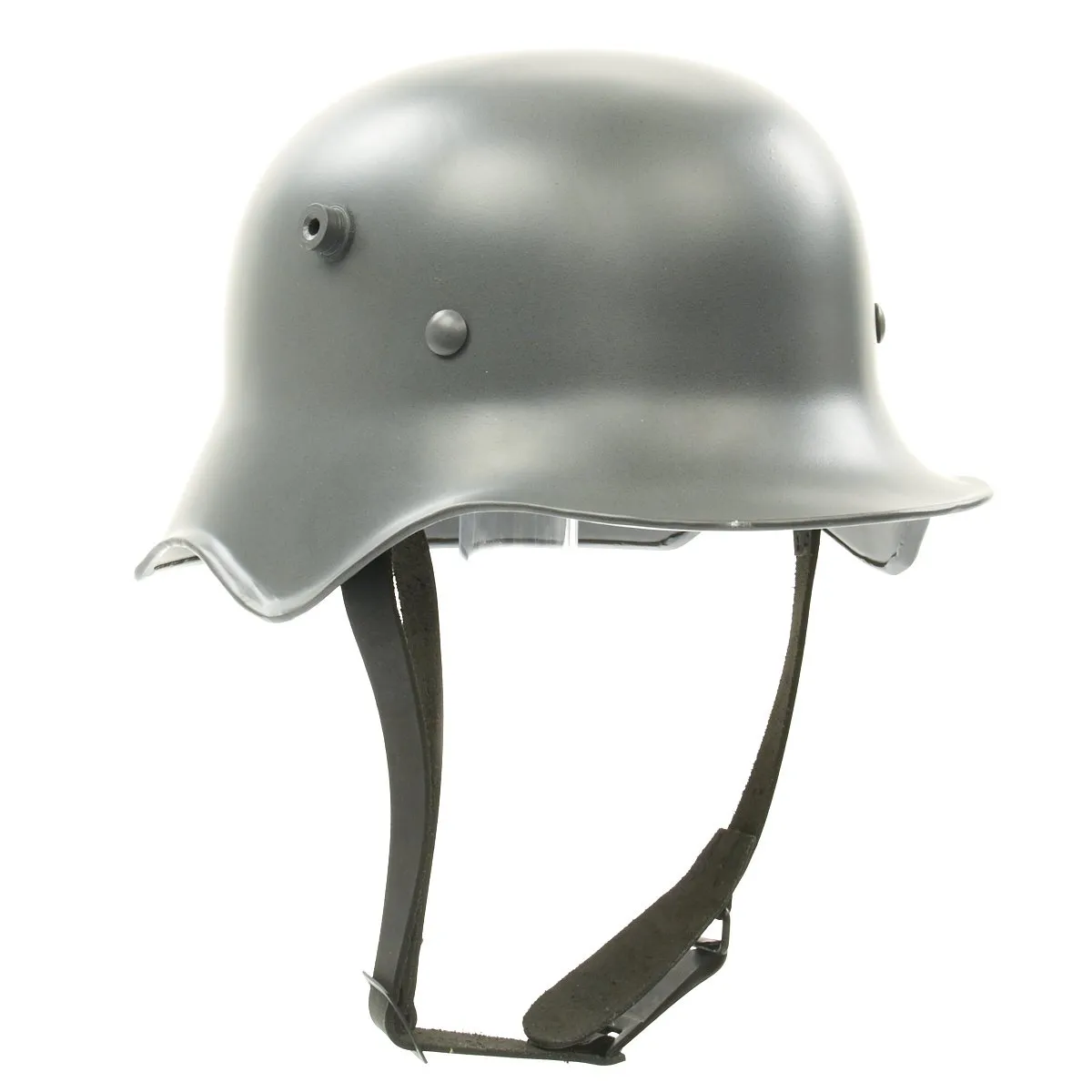 German WWI M18 Steel Ear Cut Out Helmet with Leather Liner