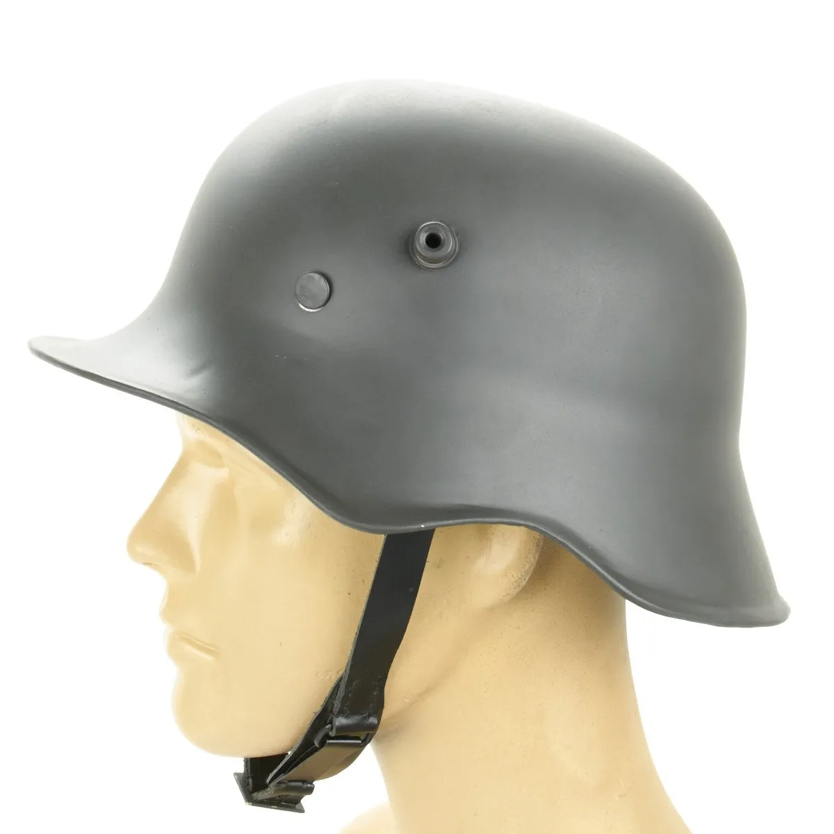 German WWI M18 Steel Ear Cut Out Helmet with Leather Liner