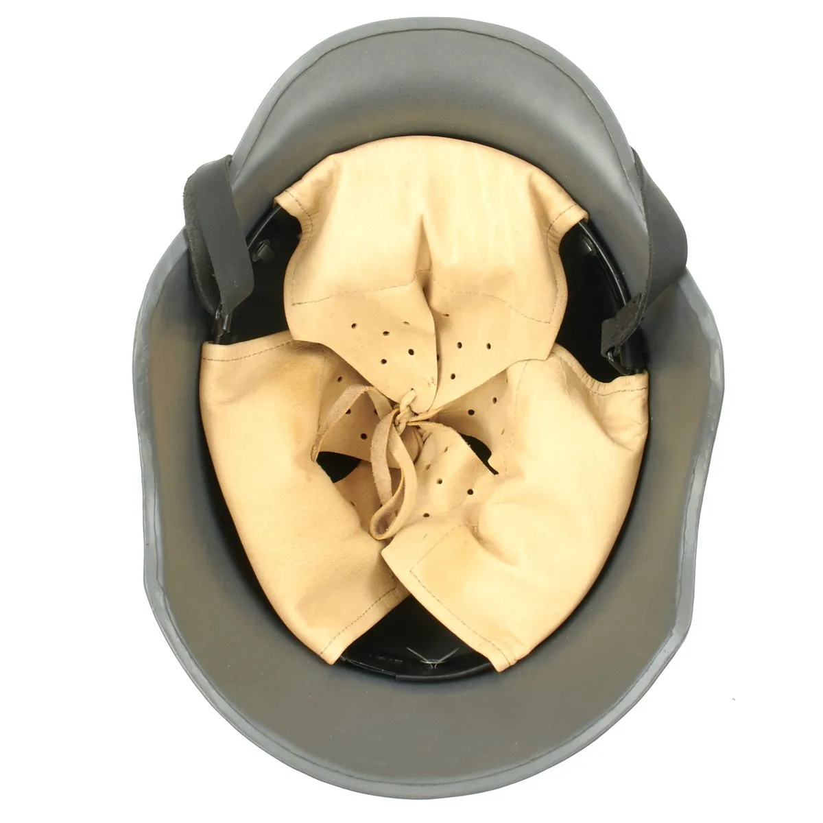 German WWI M18 Steel Ear Cut Out Helmet with Leather Liner