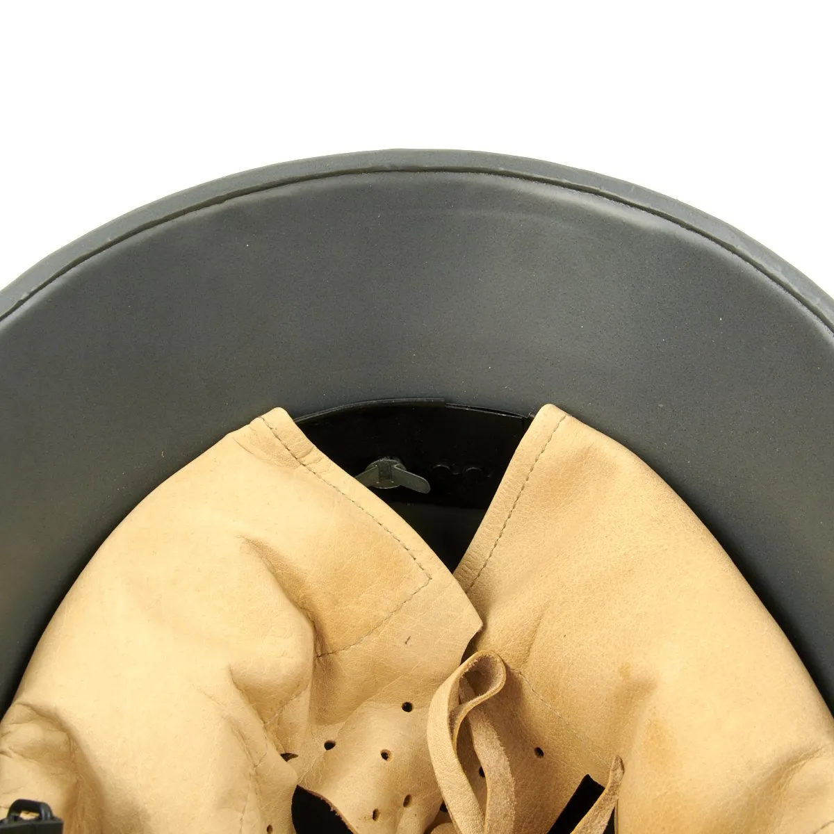 German WWI M18 Steel Ear Cut Out Helmet with Leather Liner