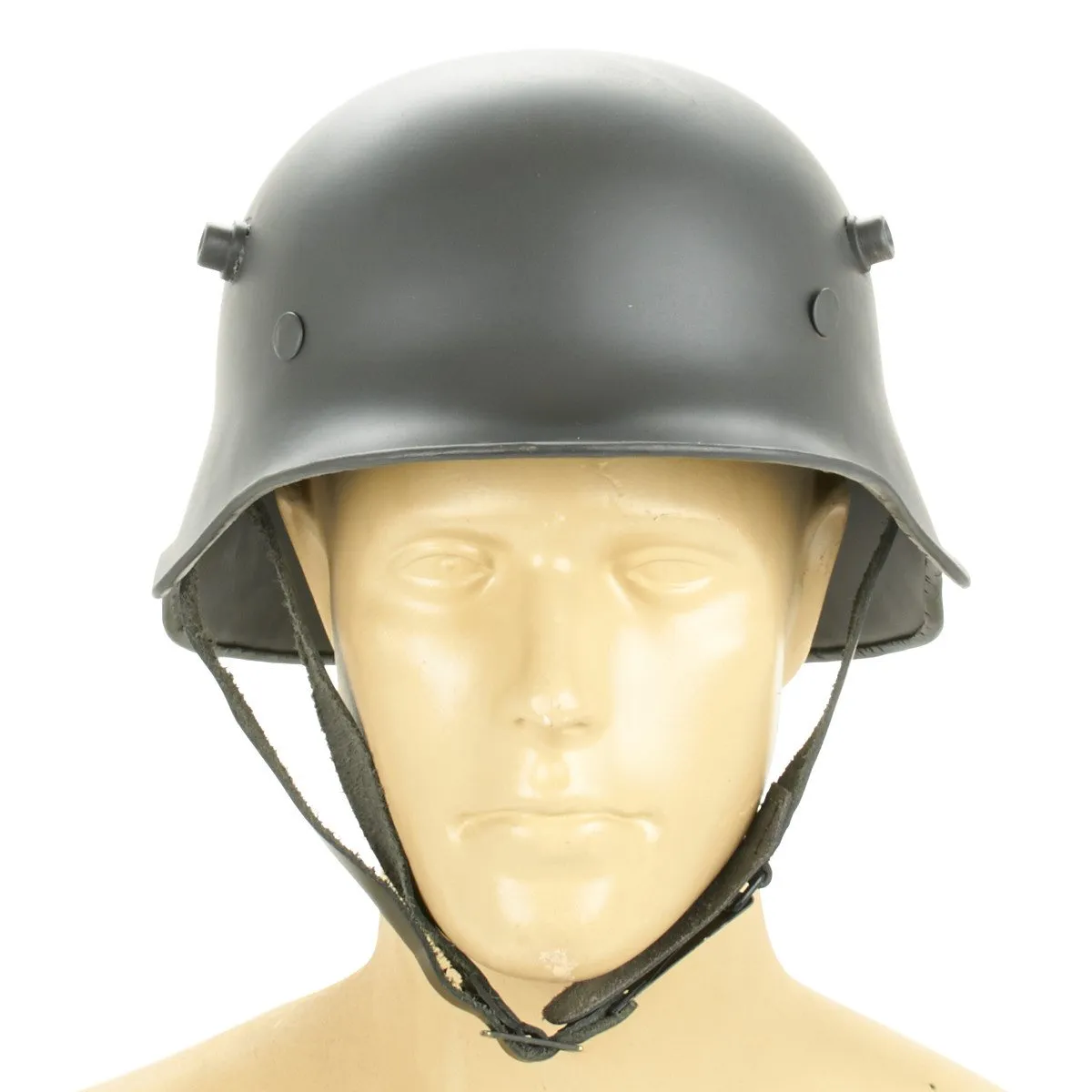 German WWI M18 Steel Ear Cut Out Helmet with Leather Liner
