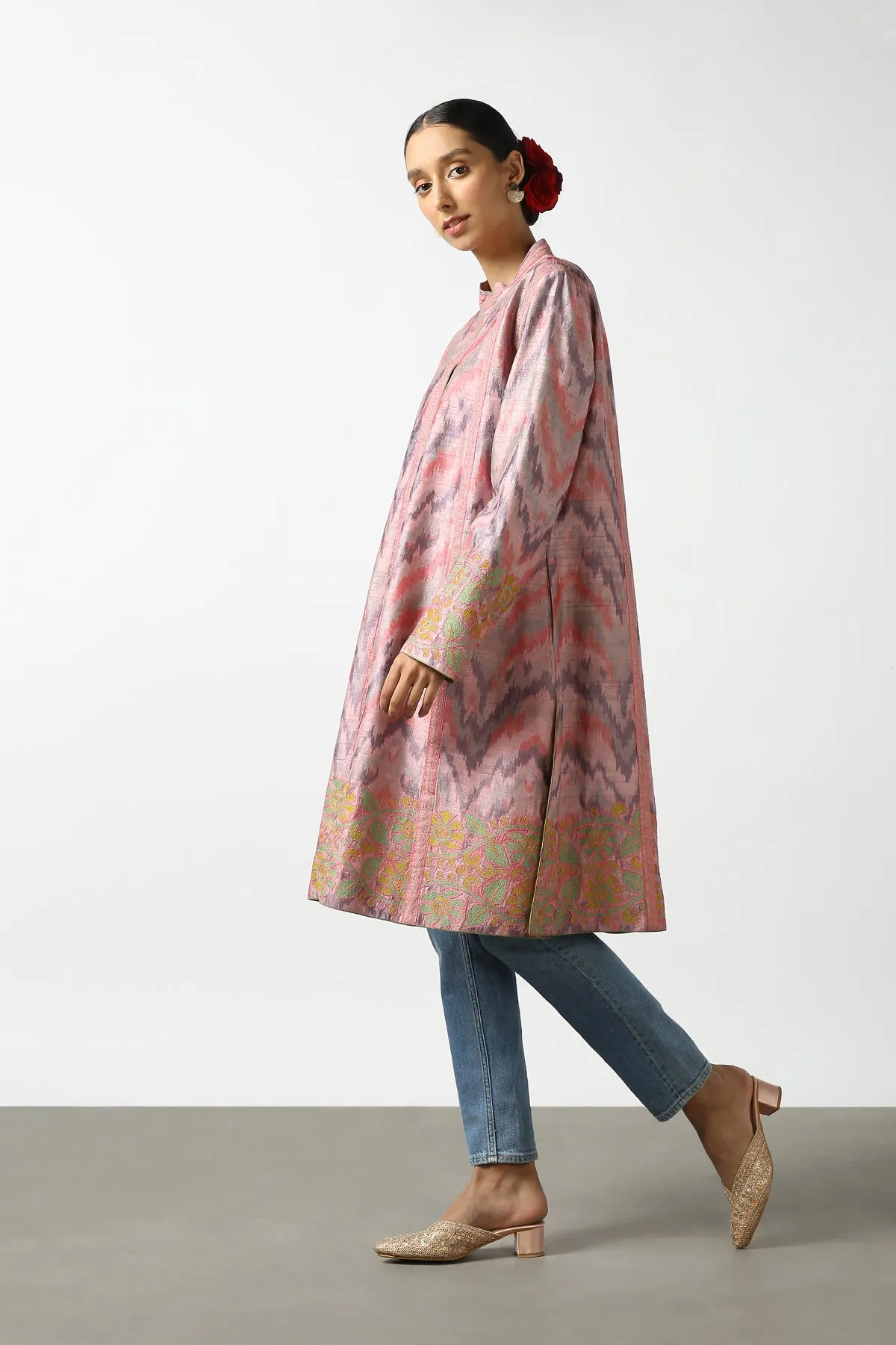 Ikat Long Coat