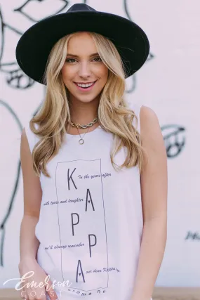 Kappa Kappa Gamma Scrabble PR Tank