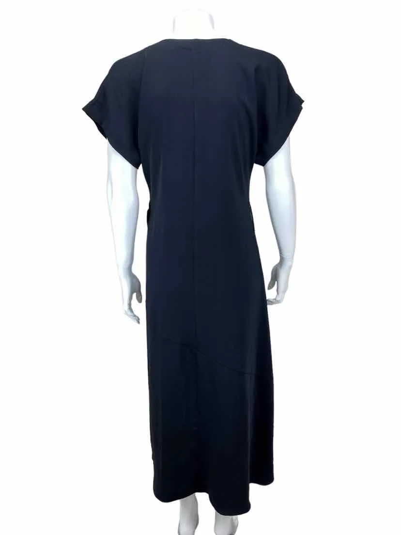 Karen Millen, Women's Wrap Midi Dress, Black, Size 4