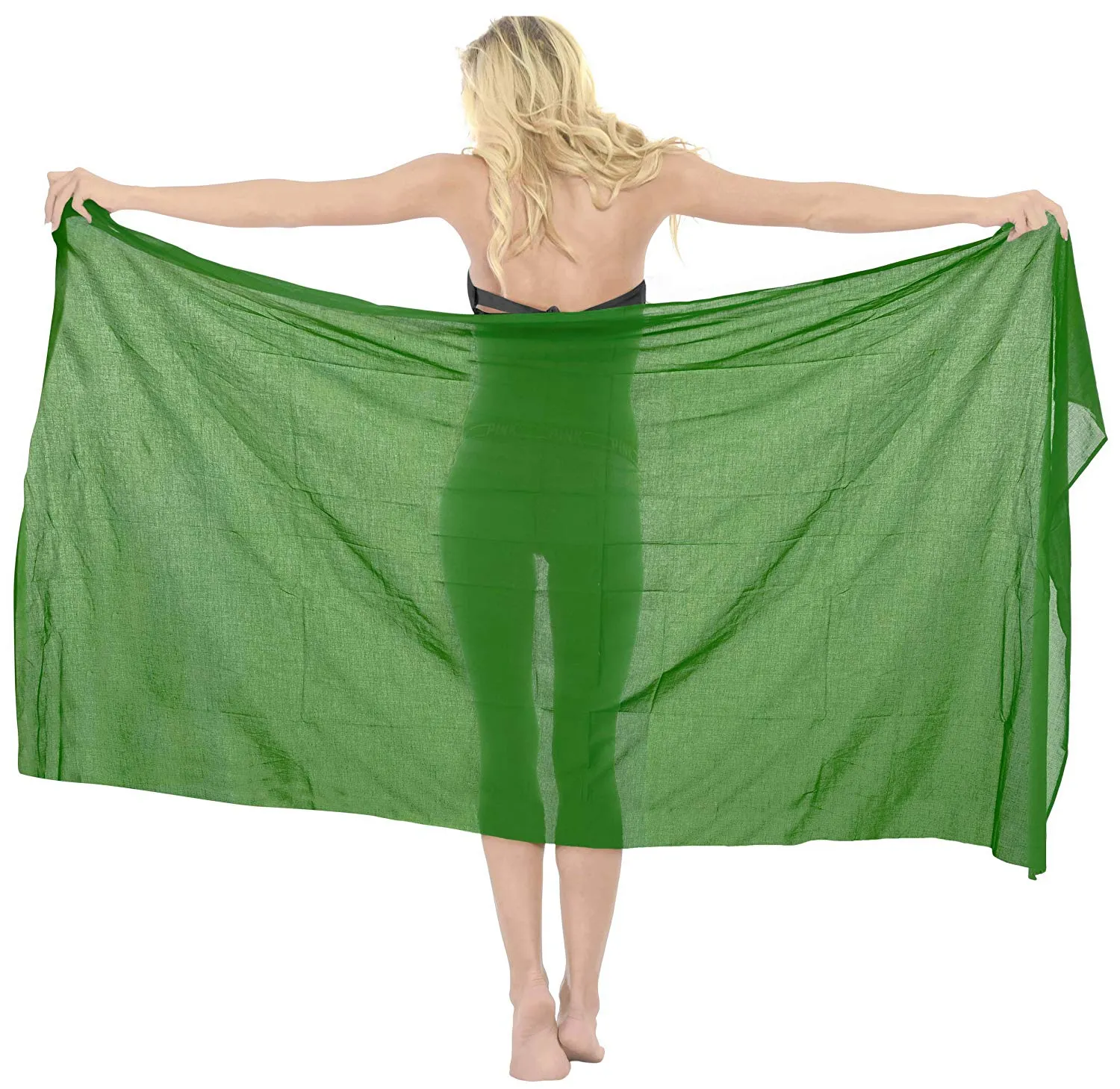 LA LEELA Women's Beach Bikini Cover up Wrap Bathing Suit Sarong Solid 5 ONE Size