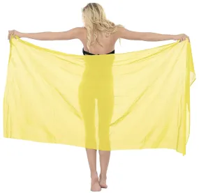 LA LEELA Women's Beach Bikini Cover up Wrap Bathing Suit Sarong Solid 5 ONE Size