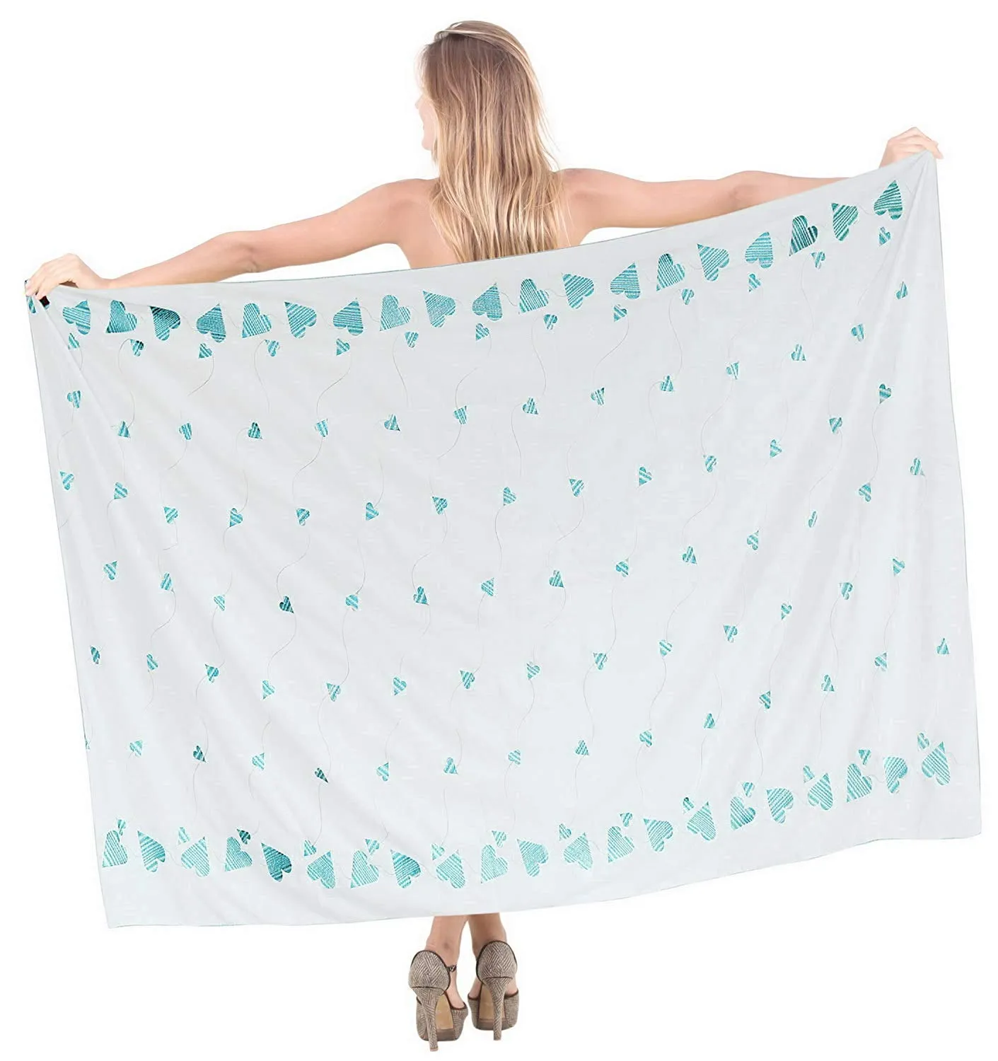 LA LEELA Women's Beachwear Bathing Sarong Bikini Cover up Wrap Dress 30 ONE Size