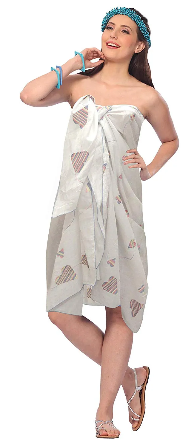 LA LEELA Women's Beachwear Bathing Sarong Bikini Cover up Wrap Dress 30 ONE Size