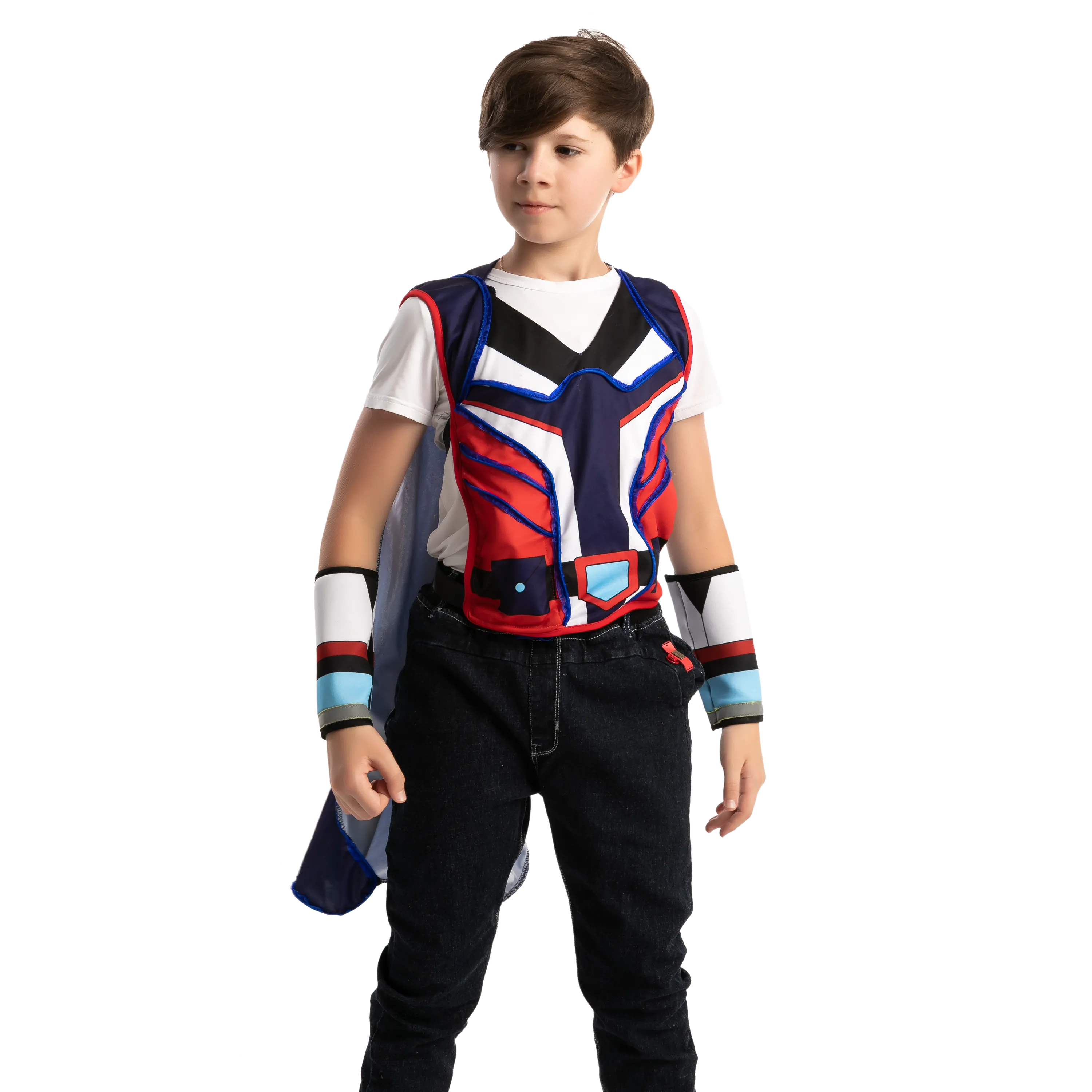 LED Waistcoat with Cape and Wristbands - Child