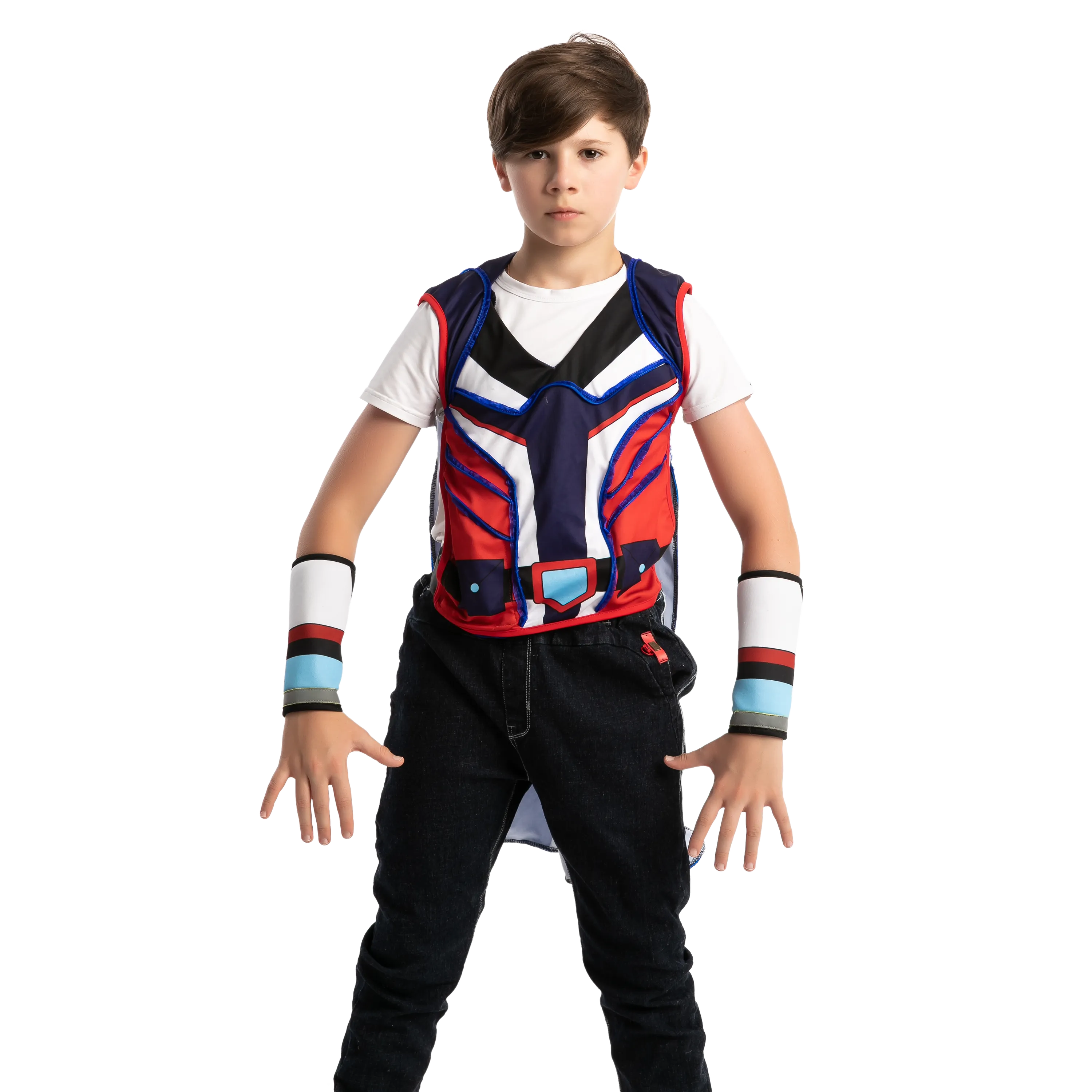 LED Waistcoat with Cape and Wristbands - Child