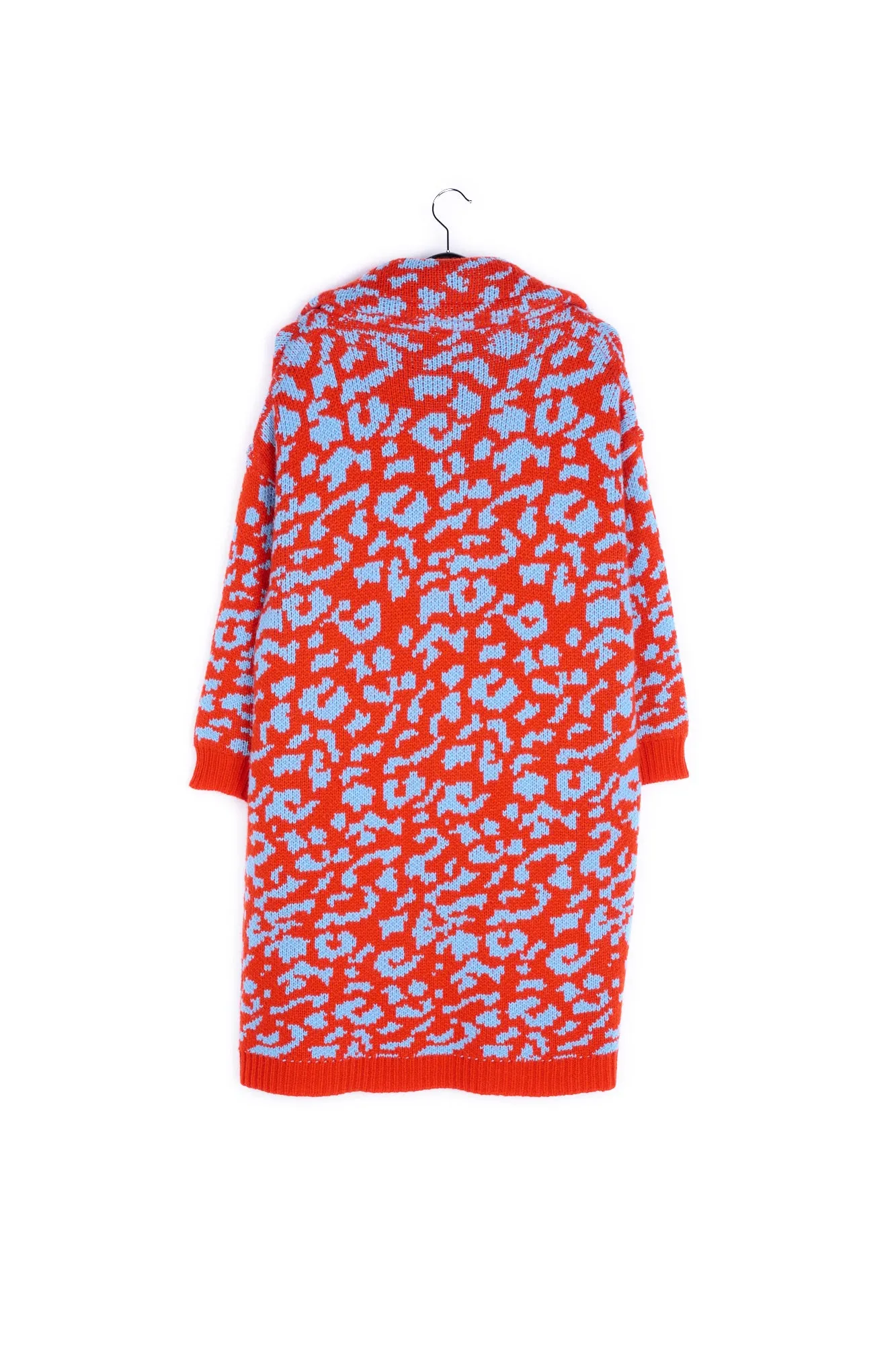 Leopard jacquard coat