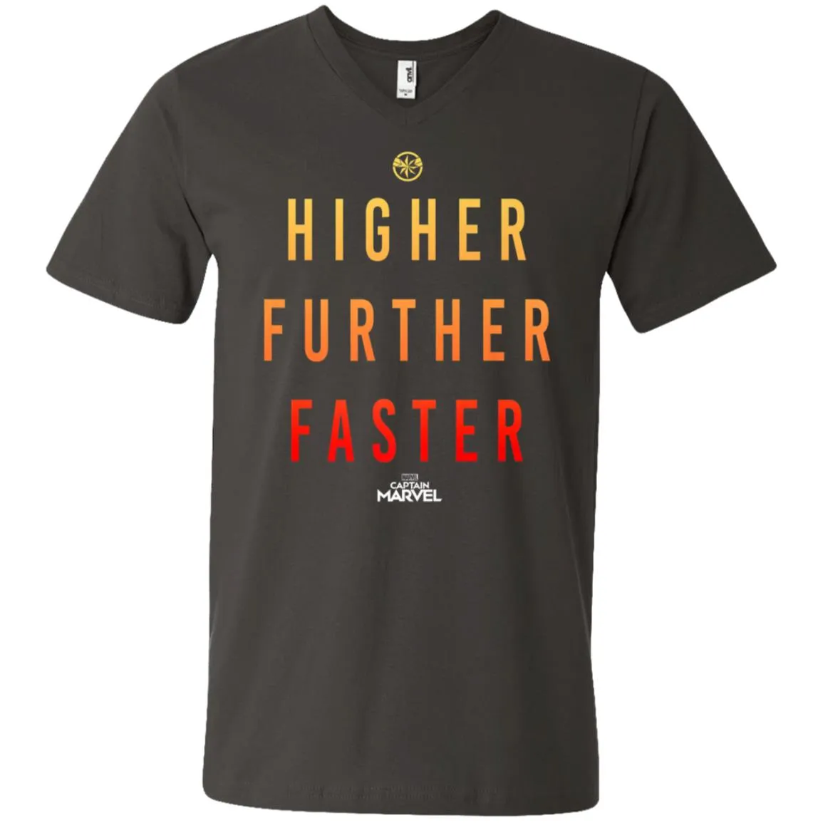 Marvel Captain Marvel Movie Higher Faster Men V-Neck T-Shirt