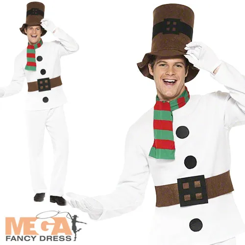 Mens Festive Christmas Mr Snowman Costume