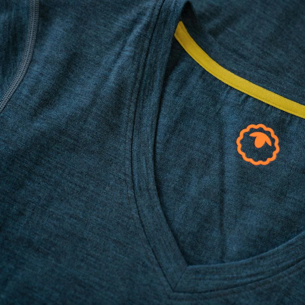 Mens Merino 150 V-Neck Tee (Petrol)