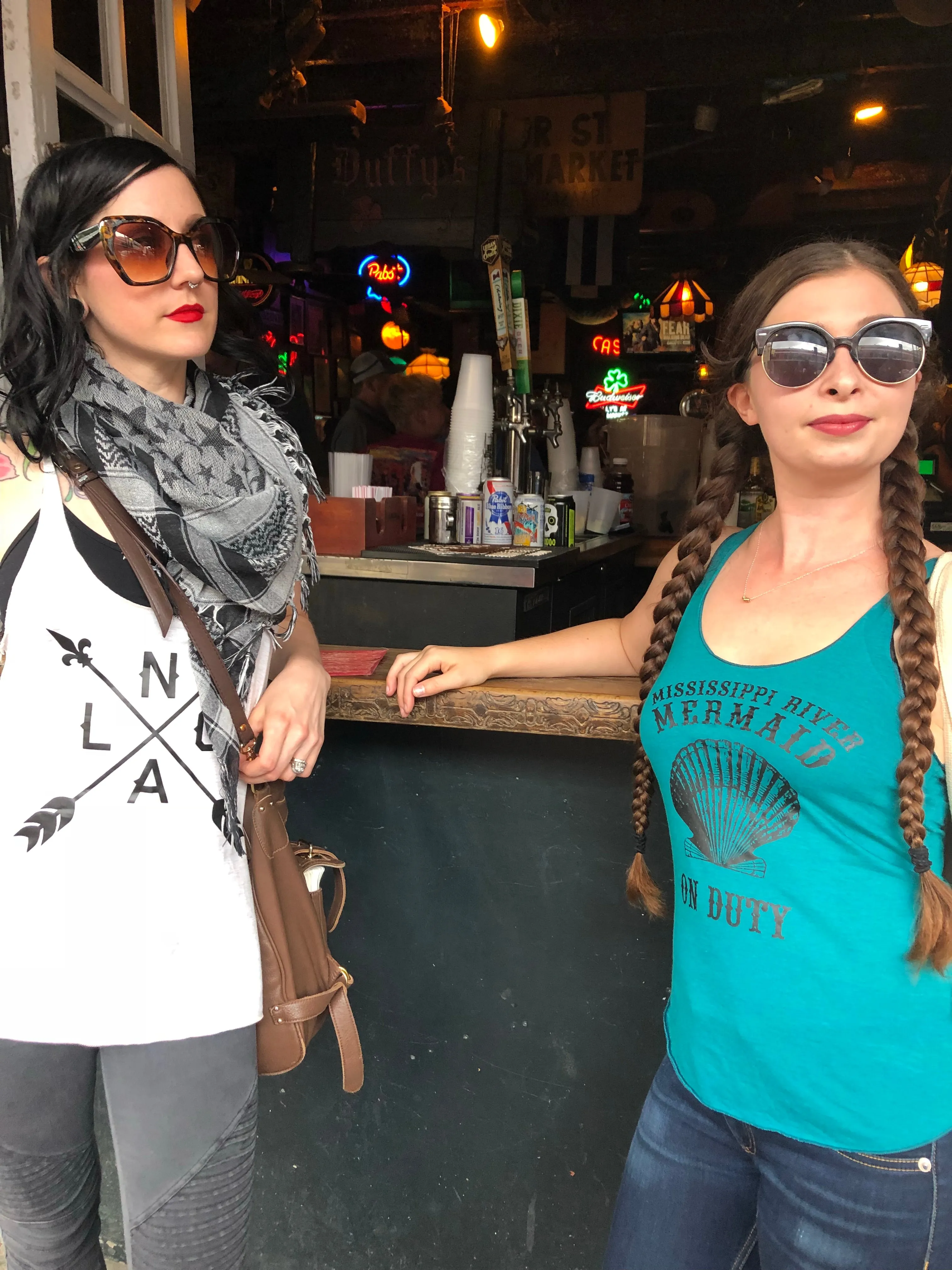 Mississippi River Mermaid on Duty, Racerback Tank Top