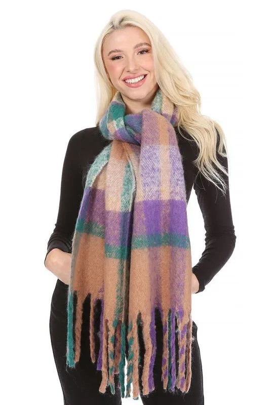 Multicolor Plaid Scarf