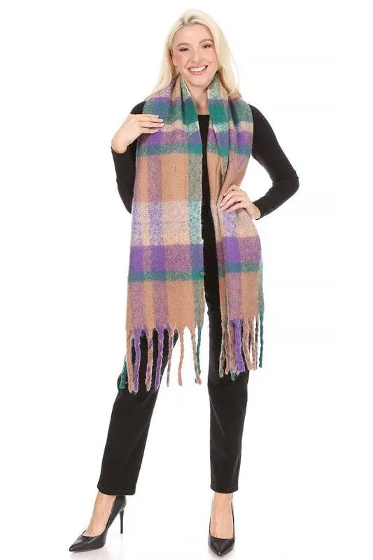 Multicolor Plaid Scarf