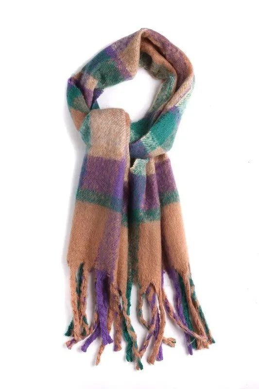Multicolor Plaid Scarf
