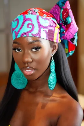 New in African Print Head wrap - Halima
