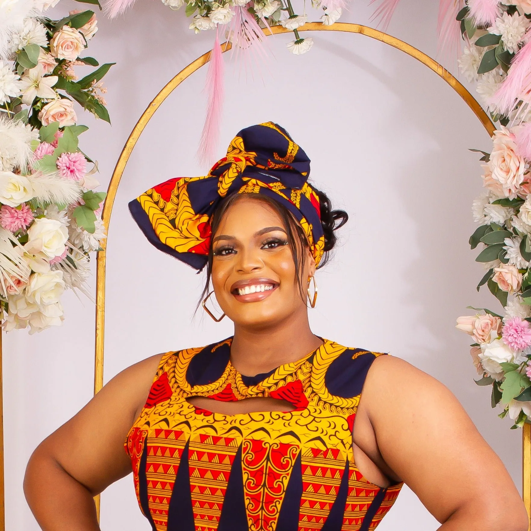 New in African Print Head wrap - Onnaedo