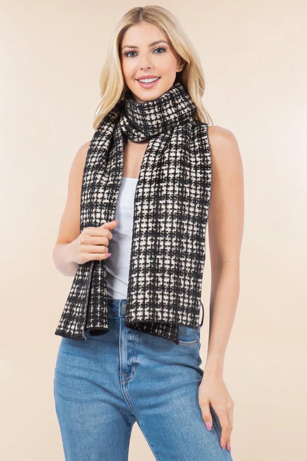 OA-4276 tweed scarf shawl