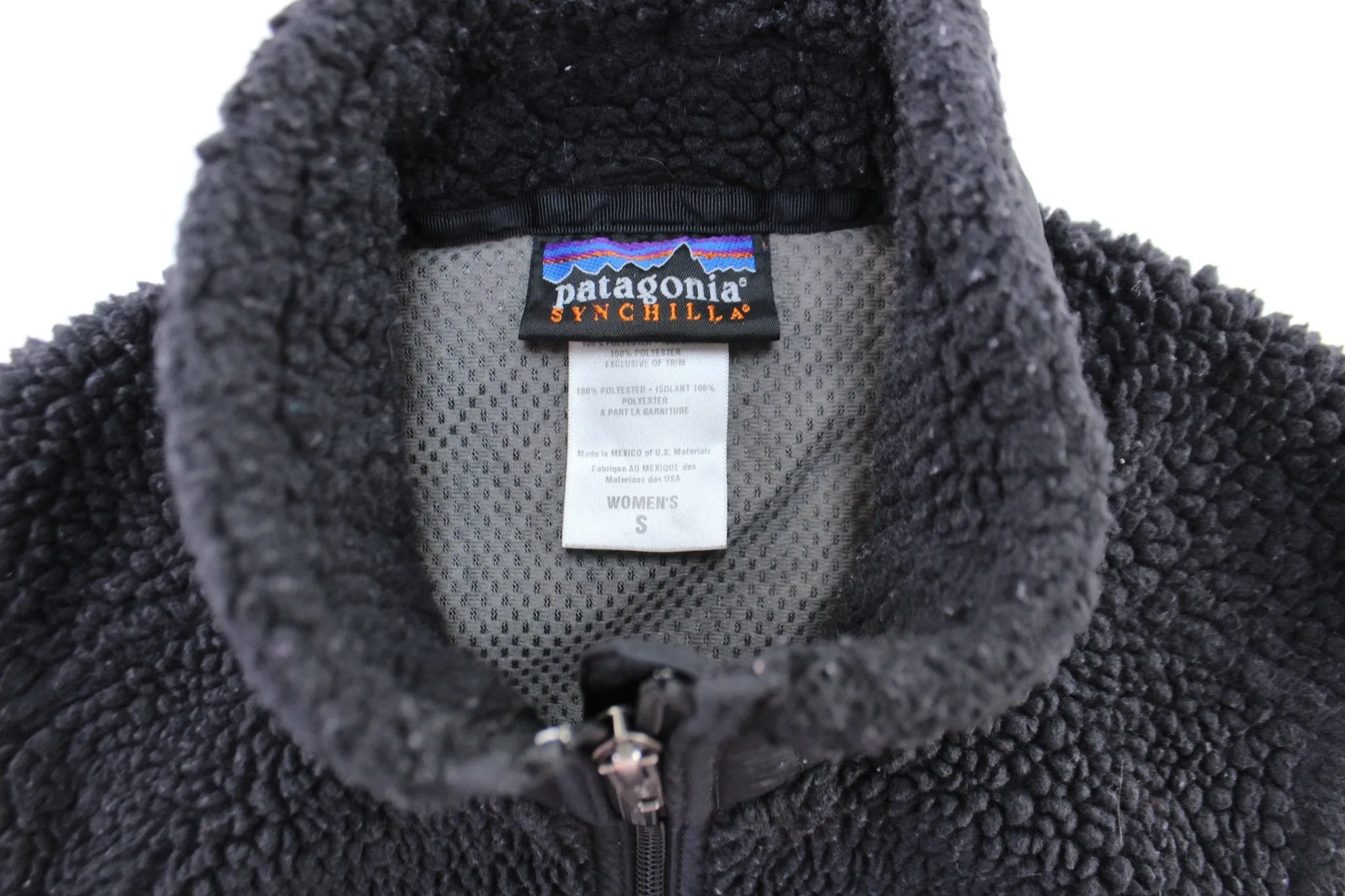 Patagonia Logo Patch Fleece Zip Up Vest