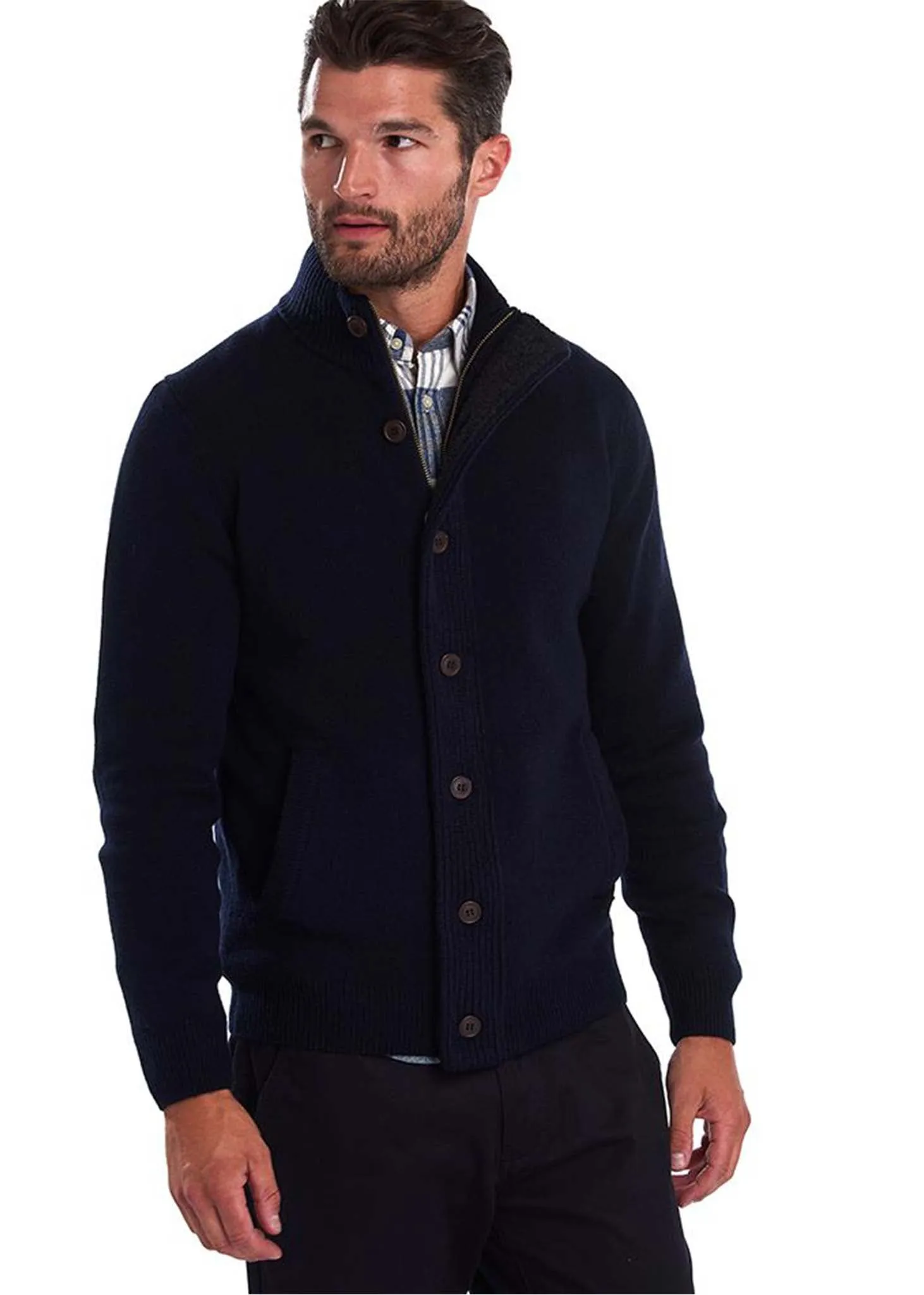 Patch zip thru - navy