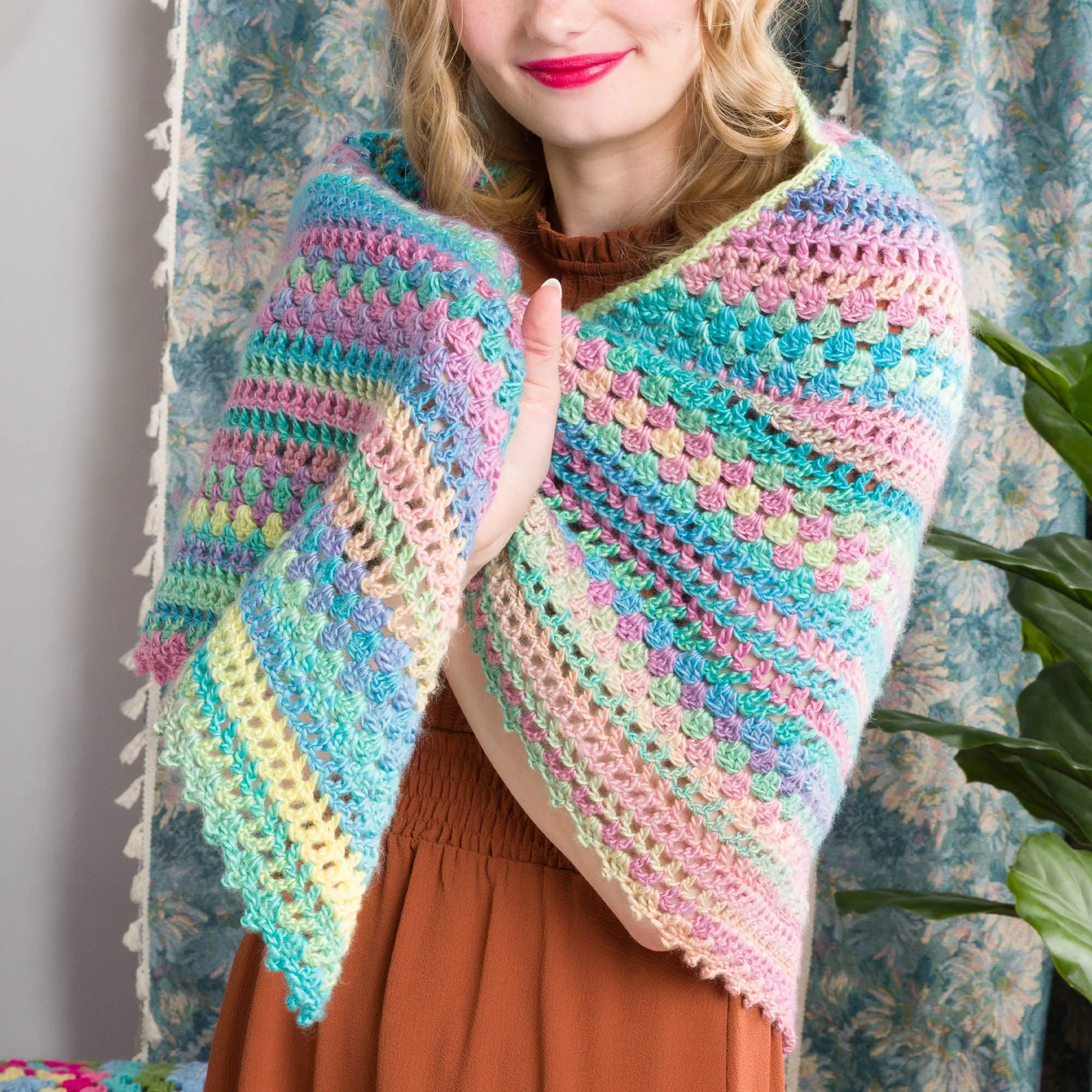 Red Heart Crochet Kaleidoscope Shawl