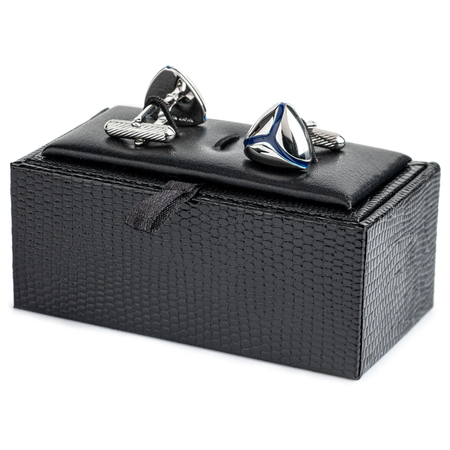 Shinjuku Royal Blue and Silver Japanese Cufflinks
