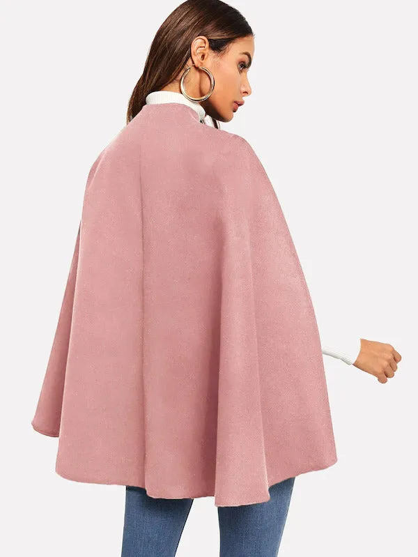Single Button Cape Coat