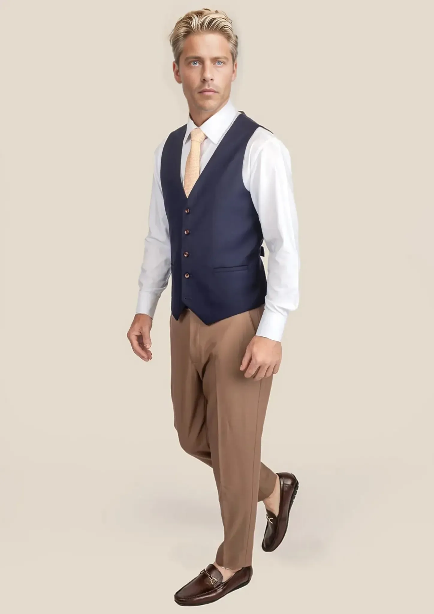 Stratos Blue Sharkskin Vest