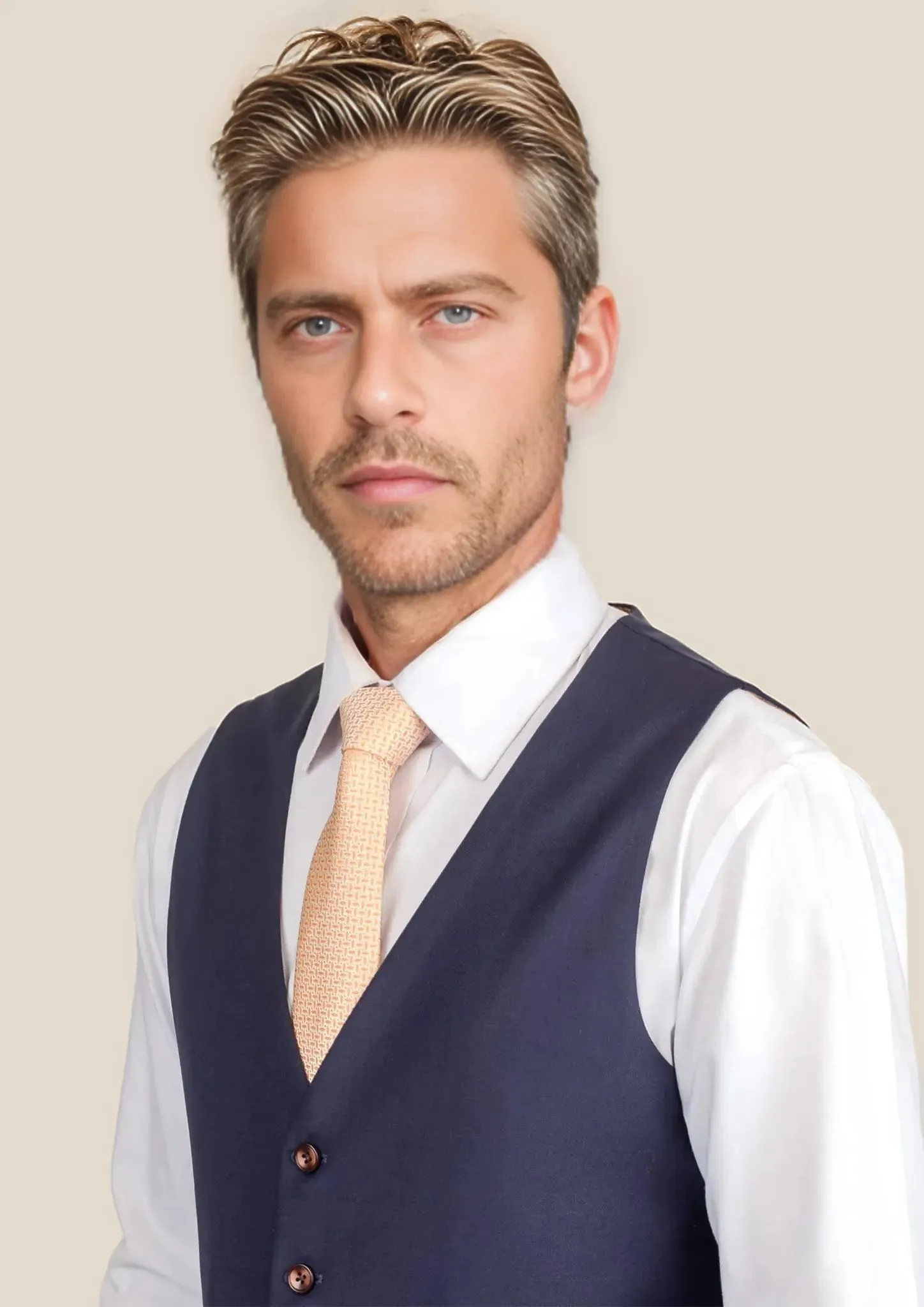 Stratos Blue Sharkskin Vest